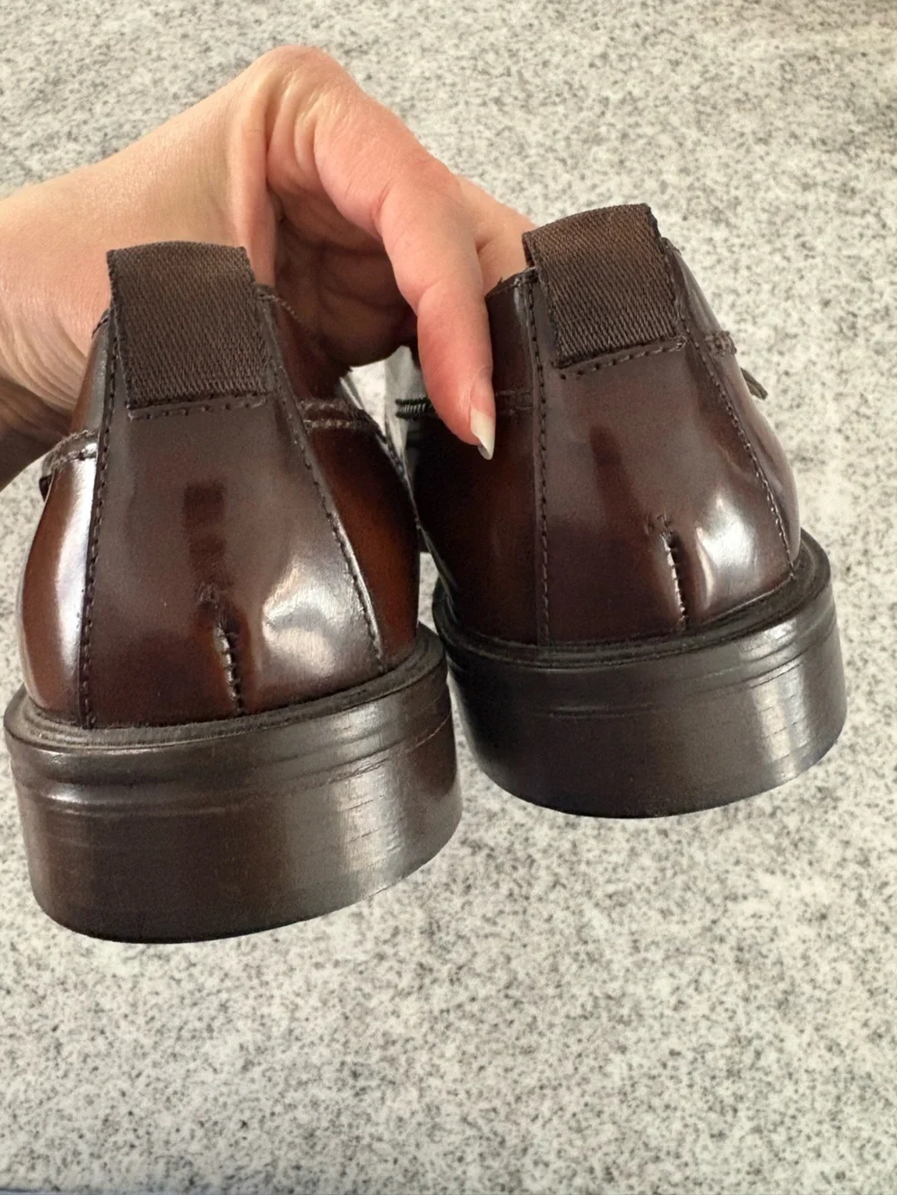 Brass boot Italy men’s monk strap dress shoe burnished brown leather men’s 10